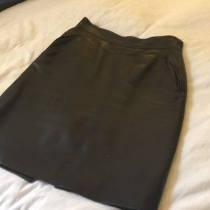 Dark Brown Leather Skirt